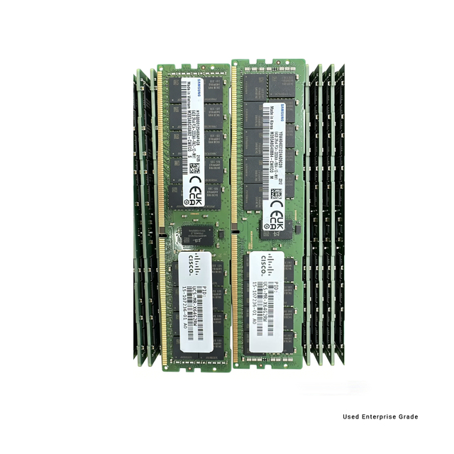 Bulk Stock Used 64GB 2Rx4 DDR4 3200MHz PC4-3200MA RDIMM ECC AMD Server RAM