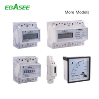 Compteur d'énergie électronique monophasé haute précision EBASEE, compteur KWH sur rail DIN, 230V 5(100)A, compteur d'énergie analogique