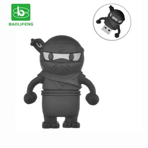 Clé USB 8GB 16GB 32GB Mignon Dessin Animé Miniature <span class=keywords><strong>Ninja</strong></span> Forme USB Lecteur Flash Mémoire Bâton <span class=keywords><strong>de</strong></span> Pouce - Product Image 1