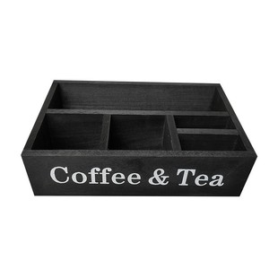 Caja de almacenamiento de madera para café y té, organizador de escritorio de 4 capas para cápsulas de café y bolsitas de té - Product Image 4