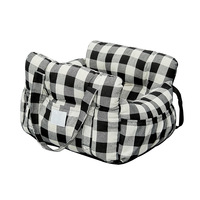 Coussin de voiture moderne et confortable pour chiens et chats, motif rayé tendance, anti-salissures, pour siège arrière, lit pour chien