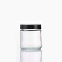 Vente en gros de flacons de soins de santé transparents vides de 120 ml, emballage pour gommes vitaminées, pot avec bouchon en aluminium doré, pot en verre de 4 oz
