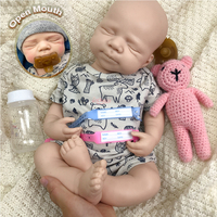 Poupée Bébé Reborn Réaliste 100% Silicone Corps Entier, Design Durable et Portable, Poupée d'Art pour Décoration Intérieure