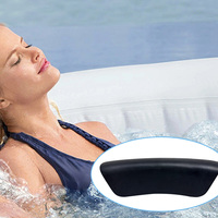 Oreiller de spa et de bain moderne imperméable gris foncé de luxe en EVA avec ventouse et garantie de 2 ans pour une utilisation en salle de bain