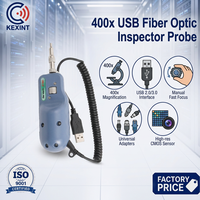 Kexint KIP-600P - Inspektor de Fibra Óptica Portátil USB con Aumento de 400x, Sonda de Inspección OTDR para Redes IP