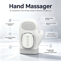 Masseur de mains rechargeable avec compression d'air et thérapie thermique pour soulager l'arthrite, le syndrome du canal carpien, les douleurs aux mains, aux doigts et aux paumes