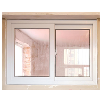 Ventana Corredera Horizontal de UPVC Blanca Antirrobo, Económica, para Proyectos de Viviendas Masivas, Precio de Distribuidor