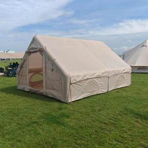 Grande tente de camping automatique rapide, imperméable, de couleur kaki, pour la plage, pour les fêtes de famille, bon marché, double, préfabriquée, <span class=keywords><strong>gonflable</strong></span> - Product Image 6