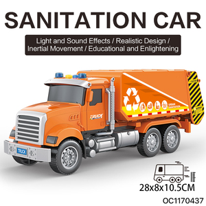 Modellino Realistico di <span class=keywords><strong>Camion</strong></span> della Spazzatura, Veicolo Urbano 3D <span class=keywords><strong>Giocattolo</strong></span> Educativo per Bambini con Luci e Suoni - Product Image 2