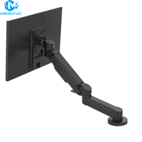 Support de moniteur réglable en alliage d'aluminium Meisonic T9-GA02-Z, support mural, support de bureau, ressort à gaz, support PC industriel, charge maximale 20 kg