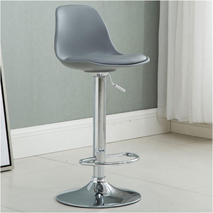 <span class=keywords><strong>Taburete</strong></span> de Bar Moderno Amarillo de PP, Altura Ajustable, Giratorio 360°, Base de Metal Cromado, Muebles para Bar en Casa - Product Image 2