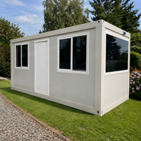 Maison préfabriquée pliable en conteneur ignifuge en laine de roche, maison modulaire miniature pour bureau et dortoir de travailleurs