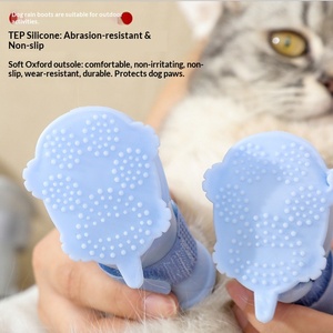 Scarpe Classiche per Cani Impermeabili Antiscivolo Resistenti all'Usura Stivali da Pioggia in Gomma per Esterni Protezione Anti-Graffio per Unghie Calde e Confortevoli - Product Image 3