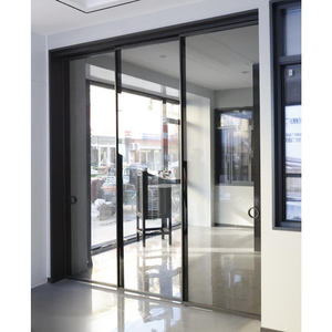 Porte coulissante à rupture de pont thermique en alliage d'aluminium avec double vitrage trempé haute sécurité certifiée CE pour usage hôtelier et hospitalier - Product Image 4