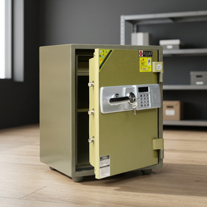 Korea <b>Safe</b> <b>Box</b> WELKO Gold S570E Home <b>Safe</b> with Electronic Digital <b>Lock</b> Anti-theft Fireproof 1000-1200C 2mm Thick Stainless Steel - Product Image 3