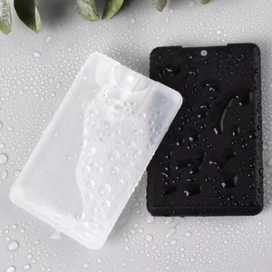 Wholesale <b>Pocket</b> Perfume Bottle 20ml Empty Transparent White Black Square Shape Credit Card Sanitizer Hand Spray Bottles - Product Image 4