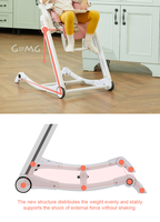 Vente en gros de chaise haute pliable en plastique multifonctionnelle pour enfants balançoire à bascule et salle à manger pour bébés et tout-petits