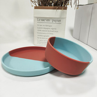Ensemble de vaisselle en silicone de qualité alimentaire, bols à riz, assiettes à os et à fruits, couleurs assorties, personnalisables, compatibles micro-ondes