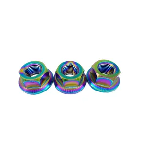 Hot selling and durable Titanium Alloy Nuts GR5 colorful choice for Motorcycle with customized