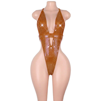Vêtements de danse exotiques, combinaisons en maille à pois, paillettes argentées, string transparent, lingerie exotique, tenues de soirée en boîte de nuit, tenues de rave
