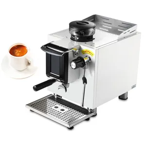 Cafetera eléctrica automática con molinillo para el hogar, máquina de café automática para preparar té o café