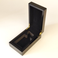 Boîte de rangement pour parfums en bois MDF sur mesure, grande capacité, double couche, écologique, rectangulaire, emballage vintage de luxe