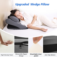 Tête de lit ergonomique en mousse à mémoire de forme pour le soulagement de la douleur au dos et au cou avec massage vers le bas