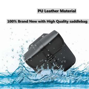 Paire de sacoches de selle de <span class=keywords><strong>moto</strong></span> Sac de rangement latéral pour outils et bagages Sacoches noires imperméables universelles pour Honda/<span class=keywords><strong>Yamaha</strong></span>/Suzuki - Product Image 4
