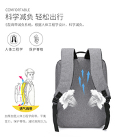Sac à dos antivol pour ordinateur portable avec chargement USB, imperméable, pour l'université, l'école et les voyages