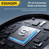 Amplificateur stéréo domestique ESSAGER ES-BT18, haut-parleur, téléphone, PC, adaptateur récepteur audio sans fil BT 6.0 avec prise auxiliaire 3,5 mm, ports RCA doubles