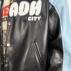 Custom Fashion Vintage Streetwear <b>Brown</b> Zip up <b>Jackets</b> High Quality Heavyweight Motorbike Pu Cropped Mens <b>Leather</b> <b>Jacket</b> - Product Image 4