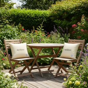 Cojines para Sillas de Exterior Color Crema, 19.7x19.7x1.2 Pulgadas, Tela Oxford, Cojines Cuadrados para Jardín, Extraíbles y Lavables - Product Image 2