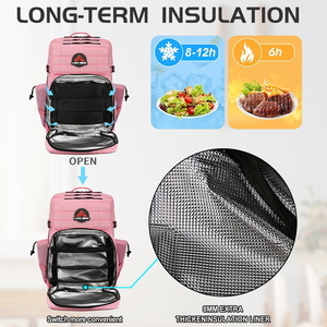 Mochila de Comida Personalizada de 45L, Bolsa de Almuerzo Impermeable, Mochila Multiusos para Gimnasio, Senderismo y Camping al Aire Libre - Product Image 4
