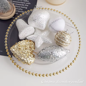 Ornements <span class=keywords><strong>de</strong></span> Noël en mousse à suspendre, petits pendentifs scintillants, décoration d'ambiance, accessoires <span class=keywords><strong>photo</strong></span> pour événements <span class=keywords><strong>et</strong></span> fêtes - Product Image 5