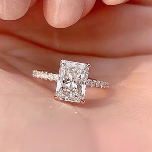 เครื่องประดับอัญมณีชั้นดี ทองคำแท้ 10K 14K 18K เพชรทรงรัศมีเม็ดเดี่ยว D/VVS รับรองโดย IGI เพชรเพาะเลี้ยงในห้องปฏิบัติการ แหวนสำหรับผู้หญิงและผู้ชาย - Product Image 5