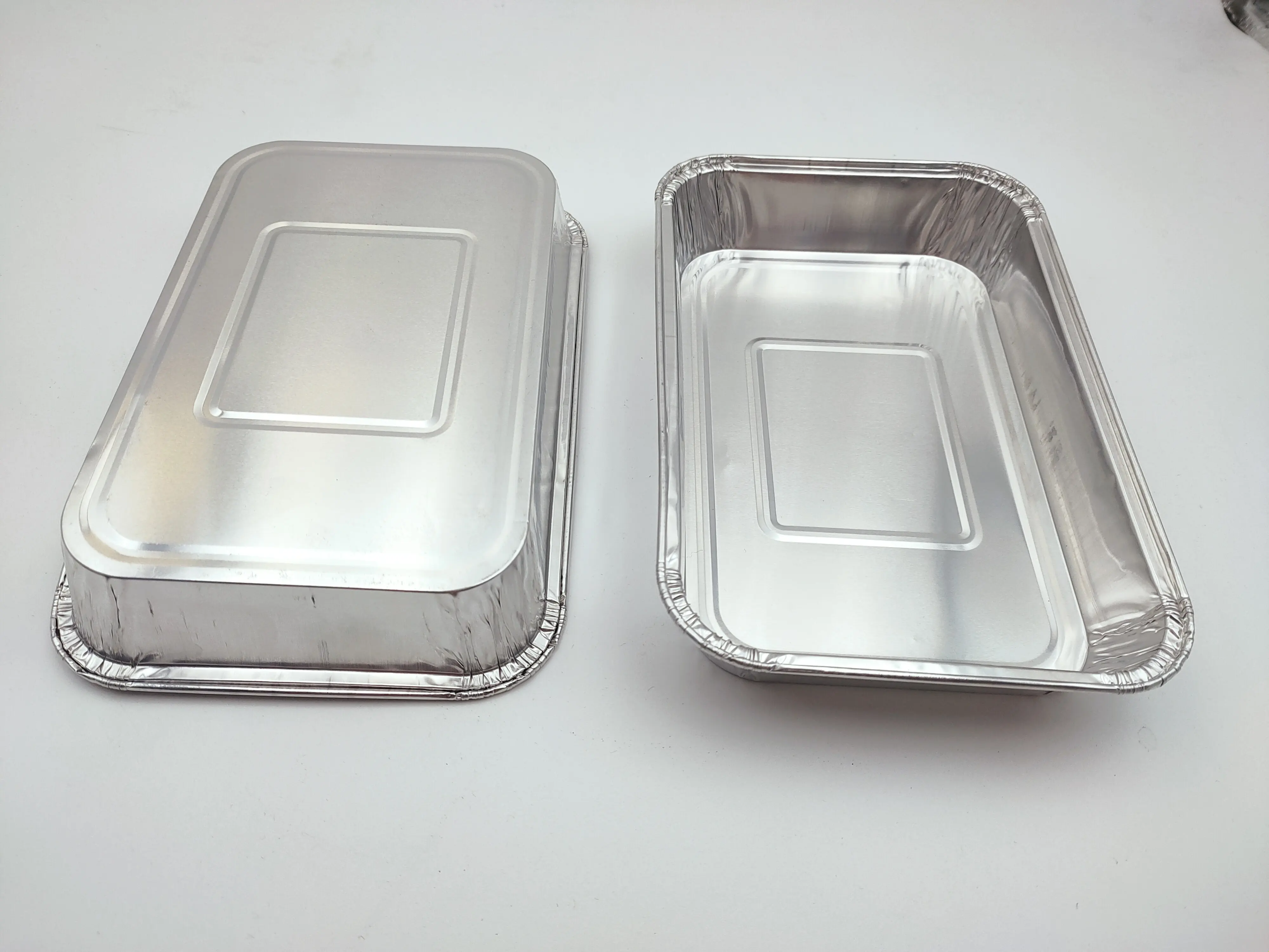 9600ml 7700ml 6700ml 6200ml 5500ml 5000ml 3000ml grandes casseroles en aluminium plaques rectangulaires recyclables conteneur en aluminium en gros