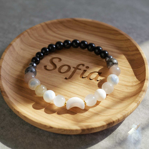 Bracelet d'énergie lunaire de haute qualité, bijoux en cristal de guérison, style bohème, cadeau pour <span class=keywords><strong>elle</strong></span>, bracelet en cristal de phase lunaire extensible - Product Image 2