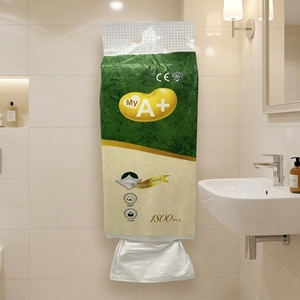 Mouchoirs en papier doux personnalisés en gros, à tirer par le bas, en pâte de bois vierge à 100 %, <span class=keywords><strong>pour</strong></span> <span class=keywords><strong>toilettes</strong></span> - Product Image 1