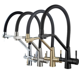 Gold Plus <strong>Supplier</strong> <strong>Pull</strong> Out 304 Stainless Steel Kitchen Sink Faucet 3 <strong>Way</strong> Water Filter Kitchen Mixer Taps - Product Image 2