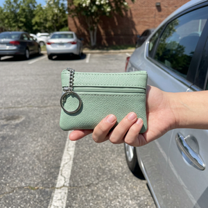 WRIZA Porte-monnaie en cuir PU avec fermeture éclair, porte-clés, mini pochette, sac à main unisexe, portable, usage quotidien, style court, normcore, minimaliste, femme - Product Image 5