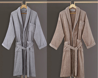 Peignoir de bain unisexe en coton 100% de haute qualité en gros avec logo brodé pour hôtel