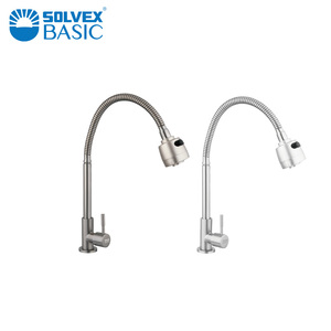 <span class=keywords><strong>Robinet</strong></span> de <span class=keywords><strong>cuisine</strong></span> flexible SOLVEX Basic Modern en acier inoxydable à montage sur plan, <span class=keywords><strong>robinet</strong></span> à ressort monocommande - Product Image 2