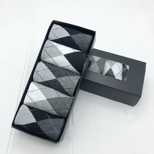 Bán Buôn Sang Trọng Hộp Văn Phòng Vớ Đồng Bằng Kinh Doanh Biểu Tượng Tùy Chỉnh Làm Việc Cotton Đan Cổ Điển Crew Ăn Mặc Vớ Cho Nam Giới - Product Image 2