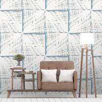 Revêtement mural blanc moderne non tissé, imperméable et ignifuge pour chambre à coucher, imprimable UV/Latex/Eco-Solvent, échantillon en rouleau