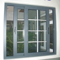 Ventanas correderas de diseño de eficiencia energética, ventanas deslizantes suaves, otros Gaoming, vidrio corredizo de aluminio, colgante moderno Horizontal