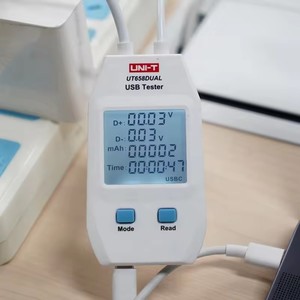Testeur USB UNI-T UT658C 4-24VDC 0,05-3A Type-A/0,05-5A Type-C 0-99999mAh IP55 - Product Image 5
