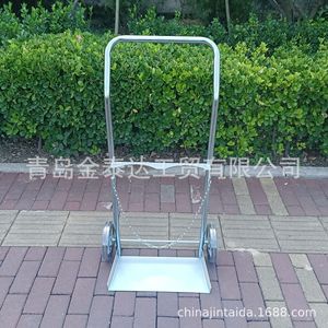 Chariot pour bouteilles de gaz en acier inoxydable 1090x570x340mm 2 roues Utilisation industrielle Durable Chromé - Product Image 2