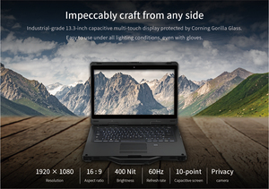 แล็ปท็อปอุตสาหกรรมขนาด 13.3 นิ้ว พกพาสะดวก ทนทาน ใช้หน่วยประมวลผล I5/I7 Quad Core พร้อมฮาร์ดไดรฟ์ SSD สำหรับธุรกิจ - Product Image 6