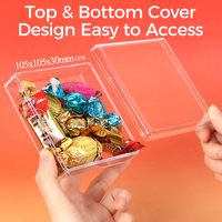 Boîte en plastique transparente carrée en PS, durable, pour le stockage de desserts au tiramisu, de qualité alimentaire, prix d'usine WEISHENG, boîte cadeau pour chocolat