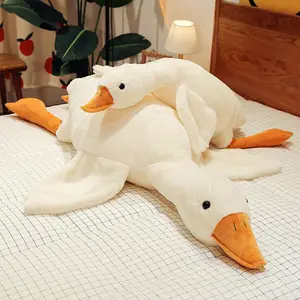 New Funny Sand Big Size Duck Plush Toy Doll White Goose Toys Soft Sleeping Goose Plush Pillow Cushion Plush Toy